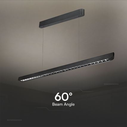 LED Hanglamp aan een koord LED/36W/230V 3000/4000/6400K zwart