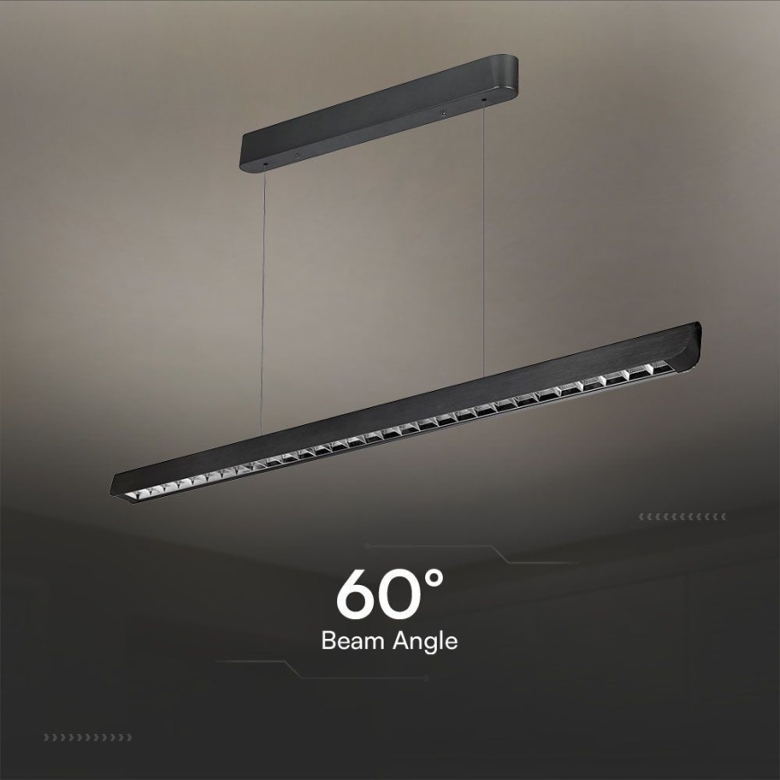 LED Hanglamp aan een koord LED/36W/230V 3000/4000/6400K zwart