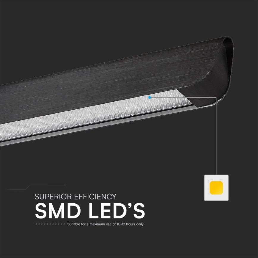 LED Hanglamp aan een koord LED/36W/230V 3000/4000/6400K zwart
