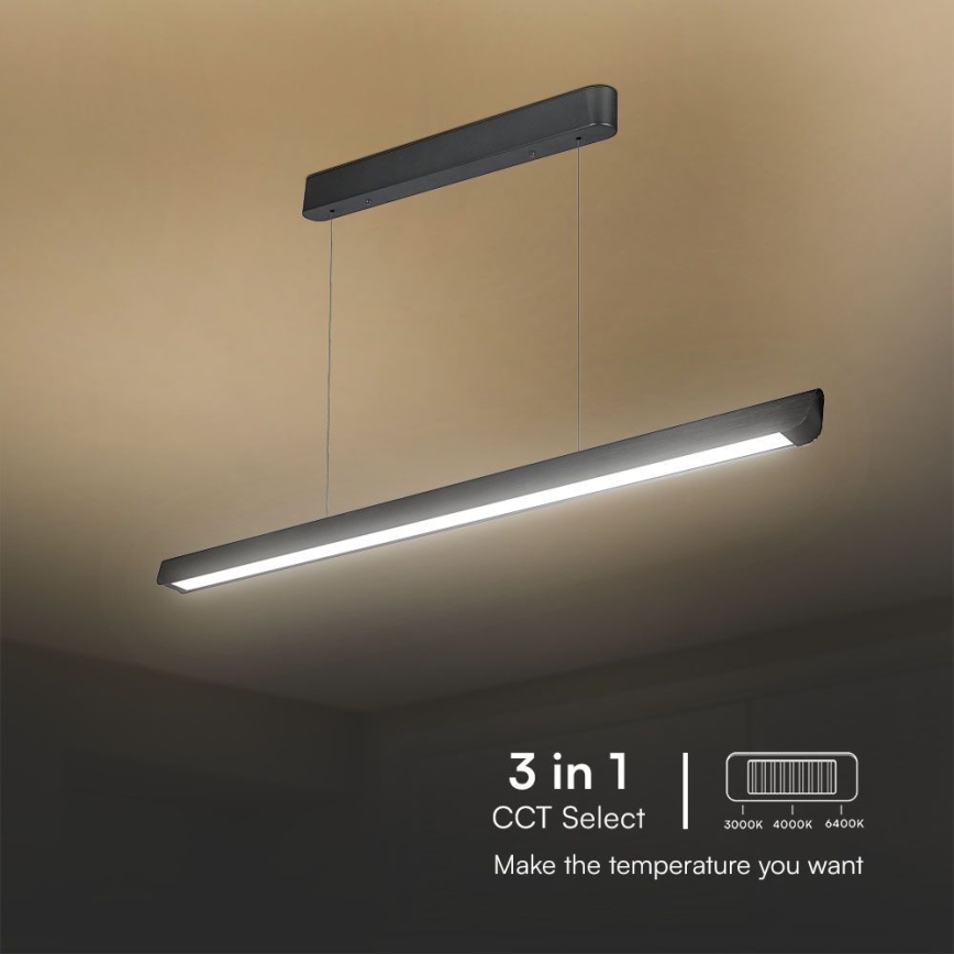 LED Hanglamp aan een koord LED/36W/230V 3000/4000/6400K zwart