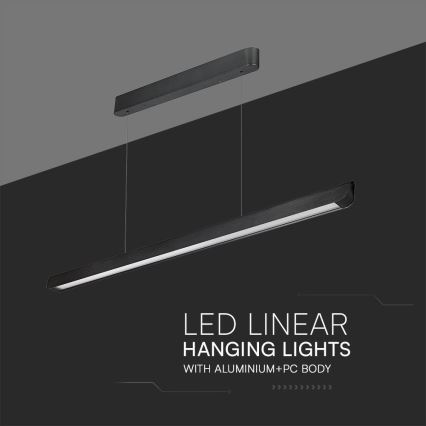 LED Hanglamp aan een koord LED/36W/230V 3000/4000/6400K zwart
