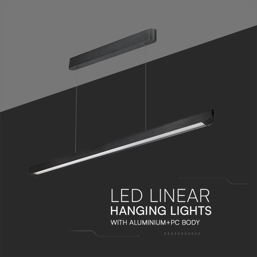 LED Hanglamp aan een koord LED/36W/230V 3000/4000/6400K zwart