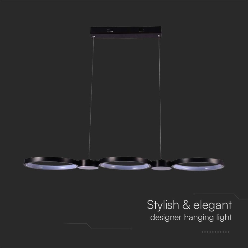 LED Hanglamp aan een koord LED/38W/230V 3000K zwart