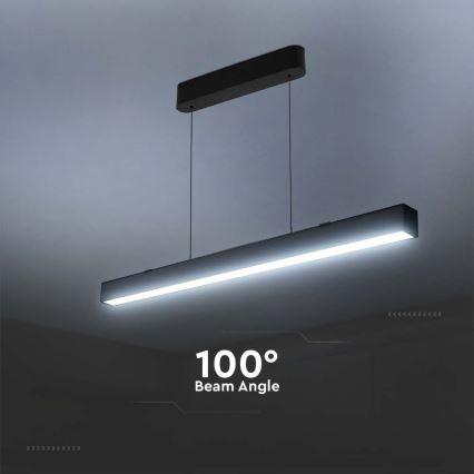 LED Hanglamp aan een koord LED/40W/230V 3000/4000/6400K zwart