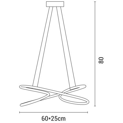 LED Hanglamp aan een koord LED/40W/230V 4000K zwart