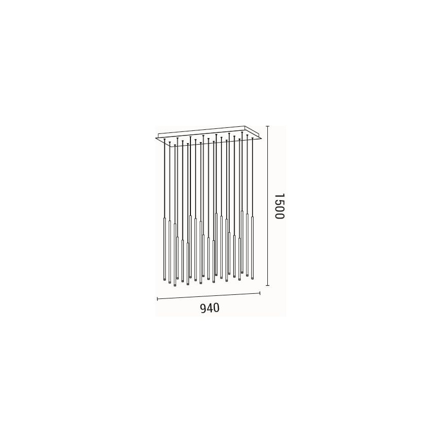 LED Hanglamp aan een koord LED/47W/230V 3000K
