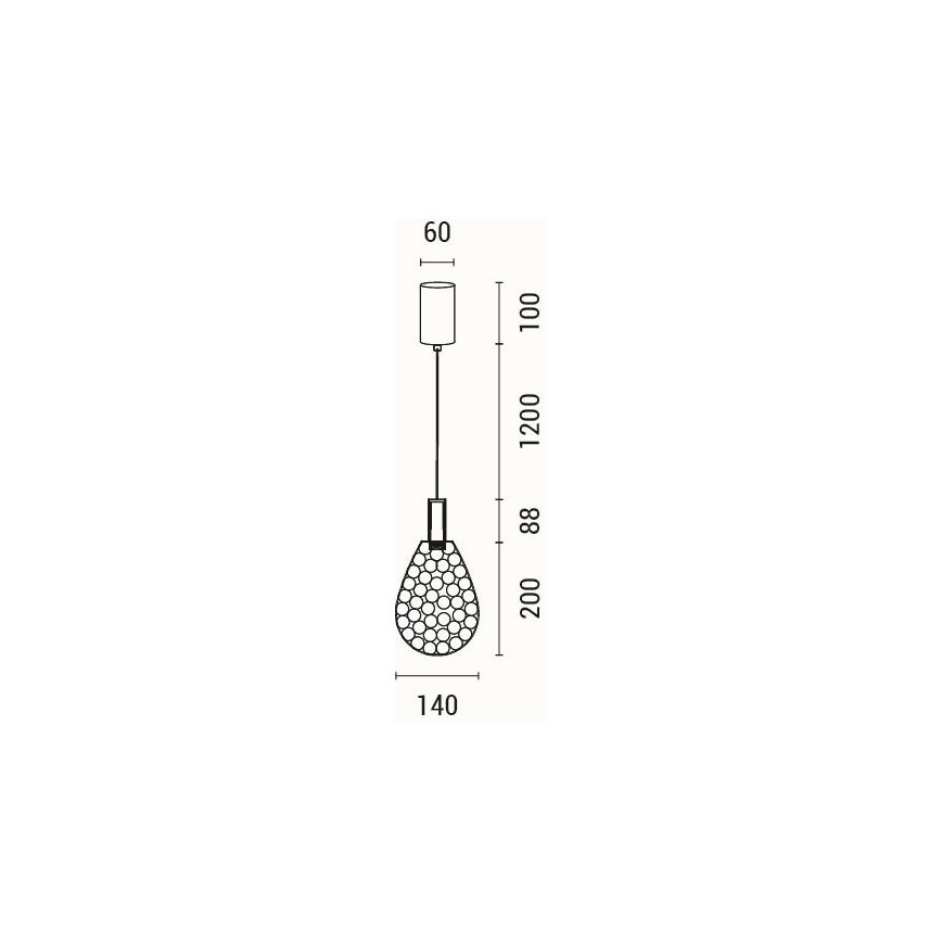 LED Hanglamp aan een koord LED/6,3W/230V 3000K goud diameter 14 cm