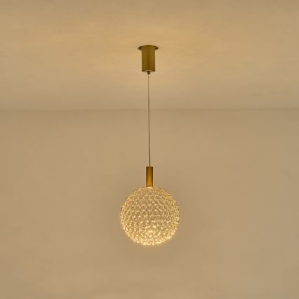 LED Hanglamp aan een koord LED/6,3W/230V 3000K goud diameter 25 cm