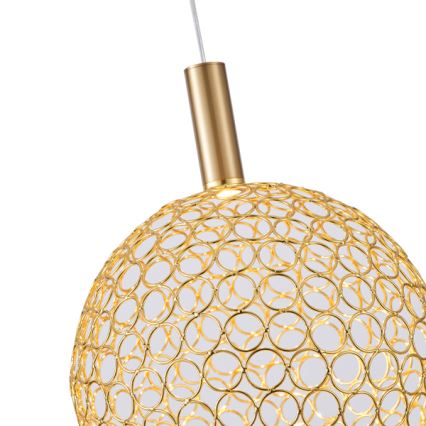 LED Hanglamp aan een koord LED/6,3W/230V 3000K goud diameter 25 cm