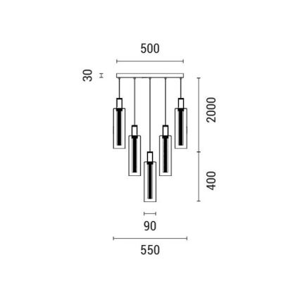 LED Hanglamp aan een koord LED/60W/230V 3000K