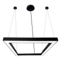 LED Hanglamp aan een koord LED/70W/230V 4000K 100x100 cm zwart