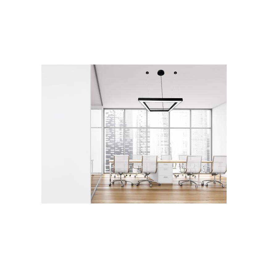 LED Hanglamp aan een koord LED/70W/230V 4000K 100x100 cm zwart