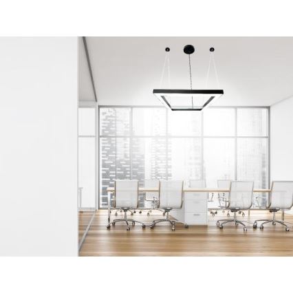 LED Hanglamp aan een koord LED/70W/230V 4000K 100x100 cm zwart