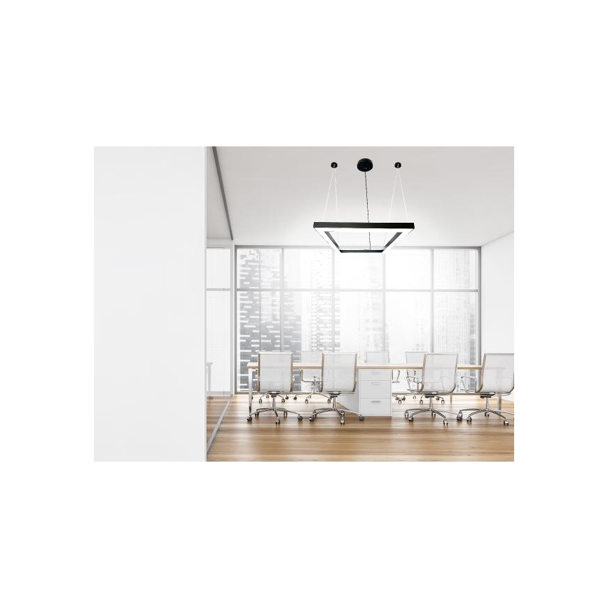 LED Hanglamp aan een koord LED/70W/230V 4000K 100x100 cm zwart