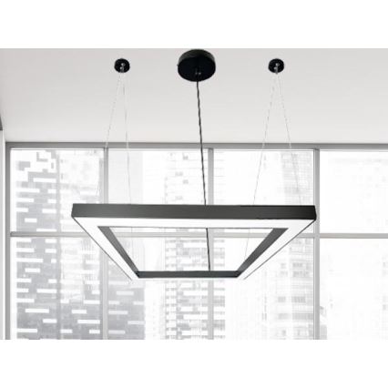 LED Hanglamp aan een koord LED/70W/230V 4000K 100x100 cm zwart