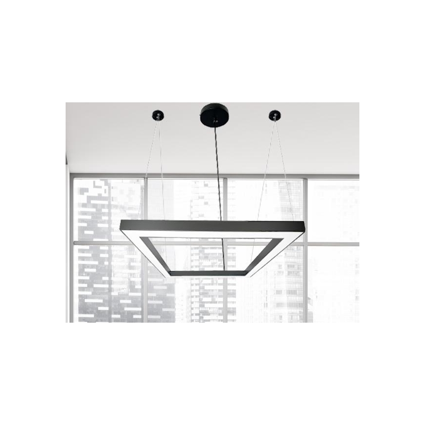 LED Hanglamp aan een koord LED/70W/230V 4000K 100x100 cm zwart