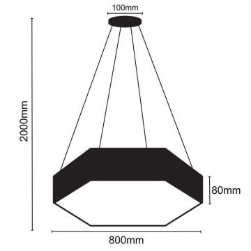 LED Hanglamp aan een koord LED/70W/230V 4000K diameter 80 cm