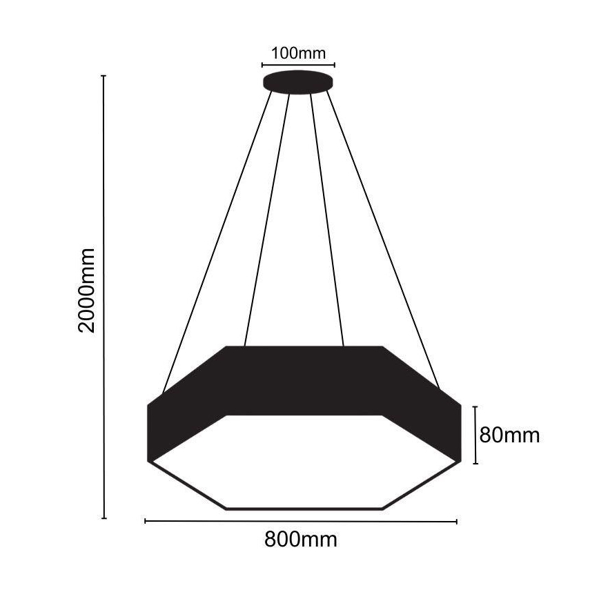 LED Hanglamp aan een koord LED/70W/230V 4000K diameter 80 cm