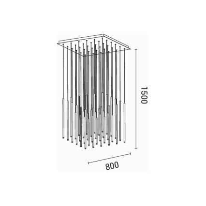 LED Hanglamp aan een koord LED/72W/230V 3000K