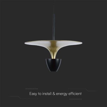 LED Hanglamp aan een koord LED/9W/230V 4000K zwart/goud