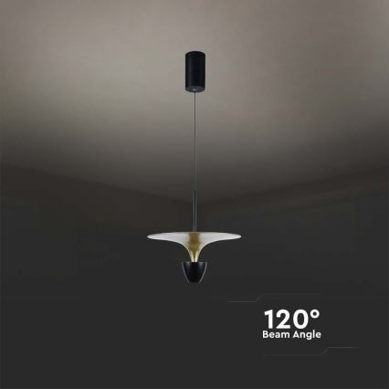 LED Hanglamp aan een koord LED/9W/230V 4000K zwart/goud