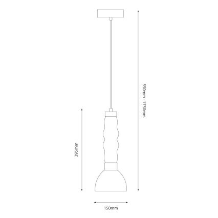 LED Hanglamp aan een koord LUCCO LED/13W/230V diameter 15 cm goud