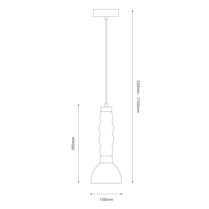 LED Hanglamp aan een koord LUCCO LED/13W/230V diameter 15 cm goud