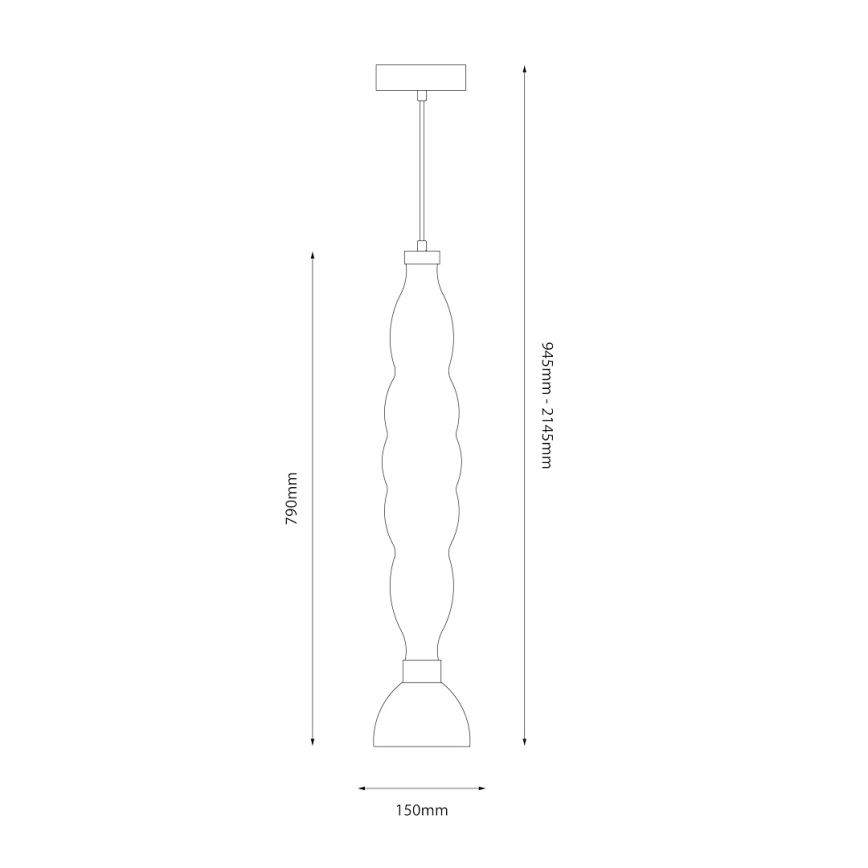 LED Hanglamp aan een koord LUCCO LED/18W/230V diameter 15 cm goud