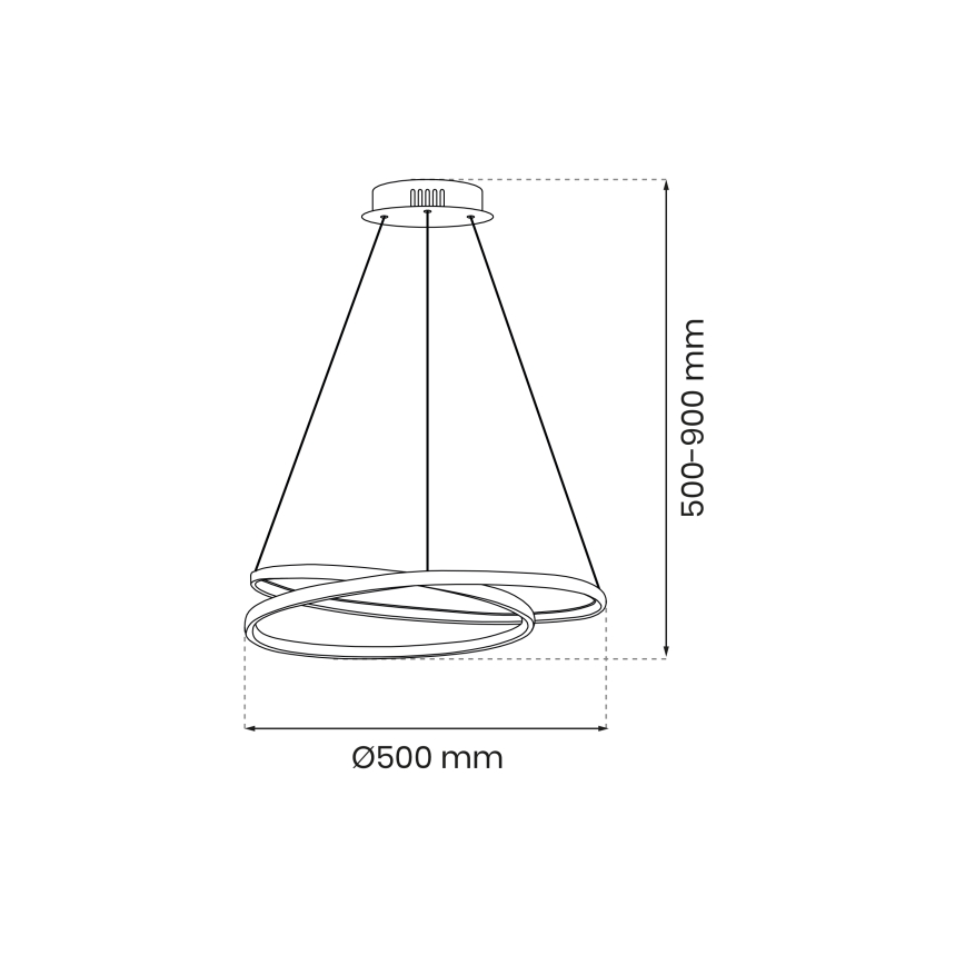 LED Hanglamp aan een koord LUCERO LED/48W/230V glanzend chroom