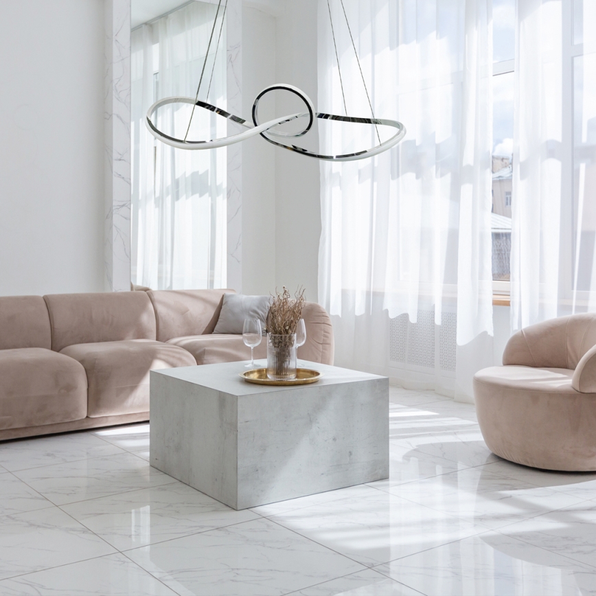 LED Hanglamp aan een koord MARCO LED/42W/230V glanzend chroom