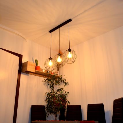 LED Hanglamp aan een koord MERCURE 3xE27/15W/230V