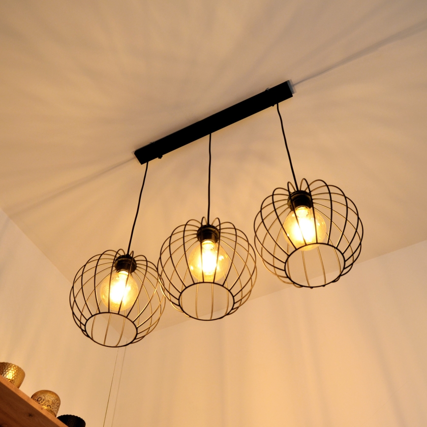 LED Hanglamp aan een koord MERCURE 3xE27/15W/230V
