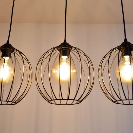 LED Hanglamp aan een koord MERCURE 3xE27/15W/230V