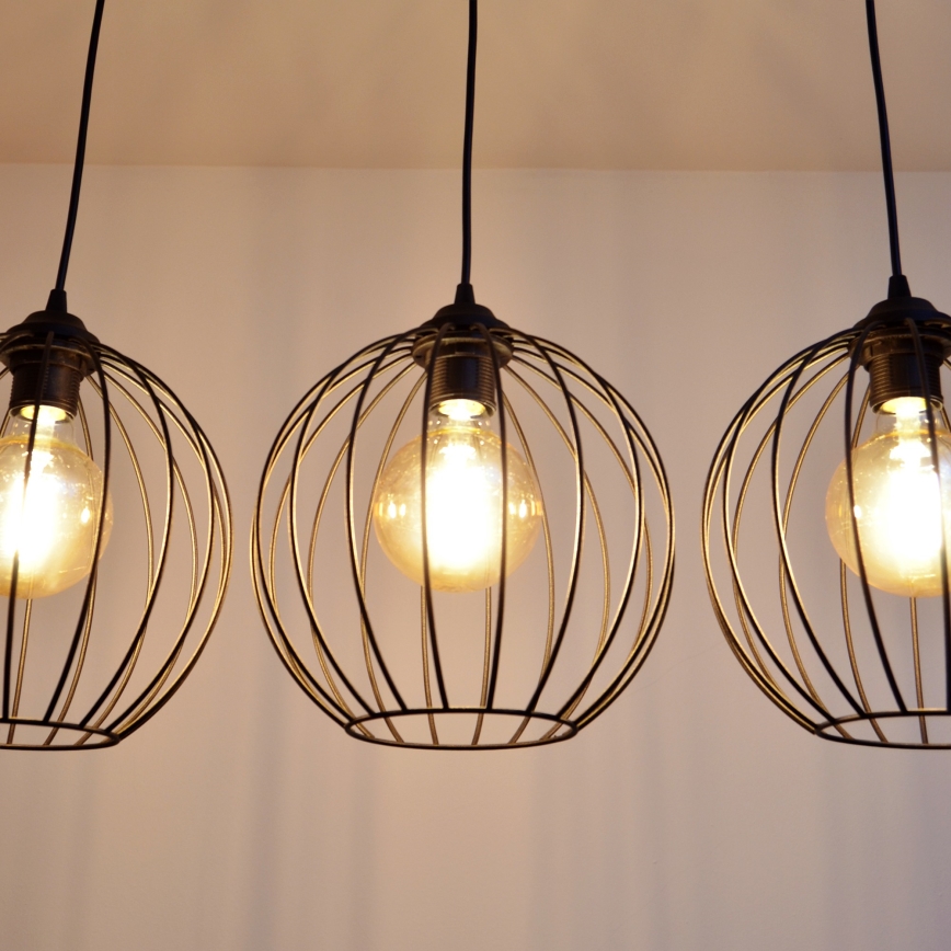 LED Hanglamp aan een koord MERCURE 3xE27/15W/230V
