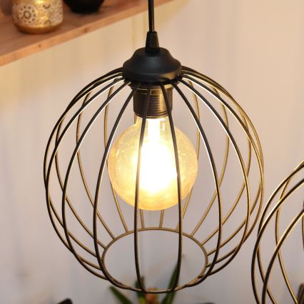 LED Hanglamp aan een koord MERCURE 3xE27/15W/230V