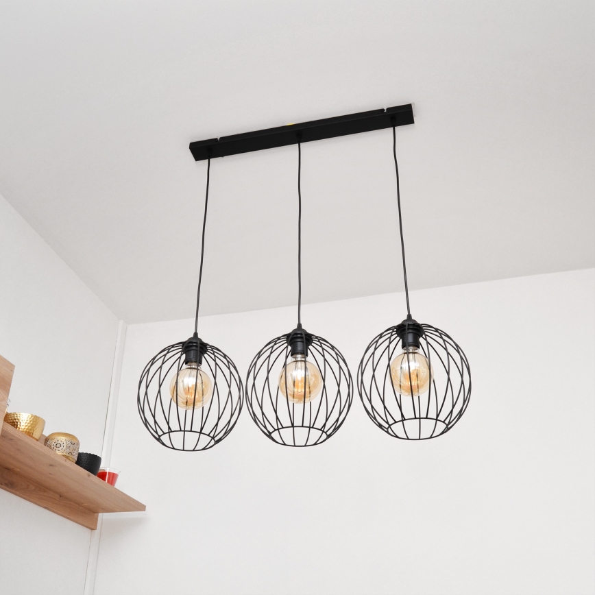 LED Hanglamp aan een koord MERCURE 3xE27/15W/230V