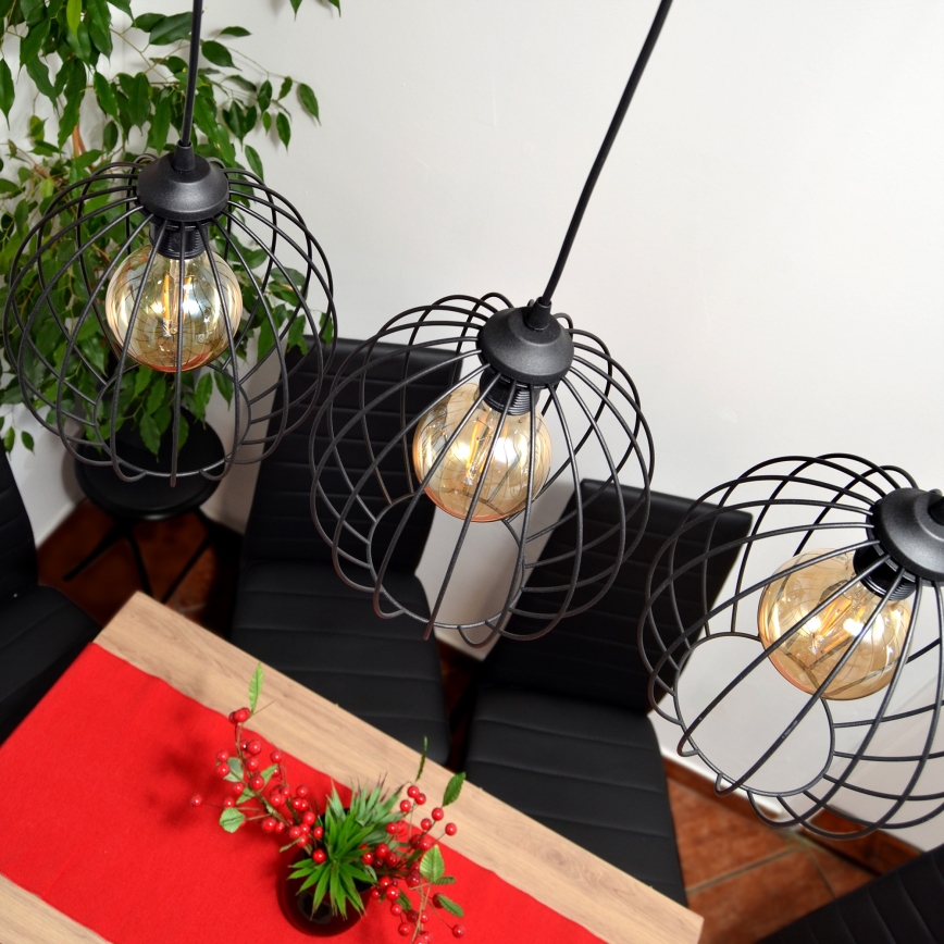 LED Hanglamp aan een koord MERCURE 3xE27/15W/230V