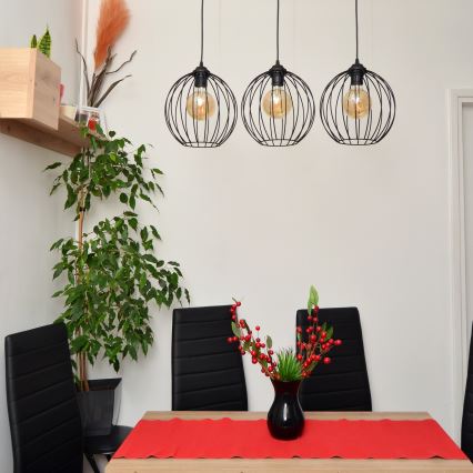 LED Hanglamp aan een koord MERCURE 3xE27/15W/230V