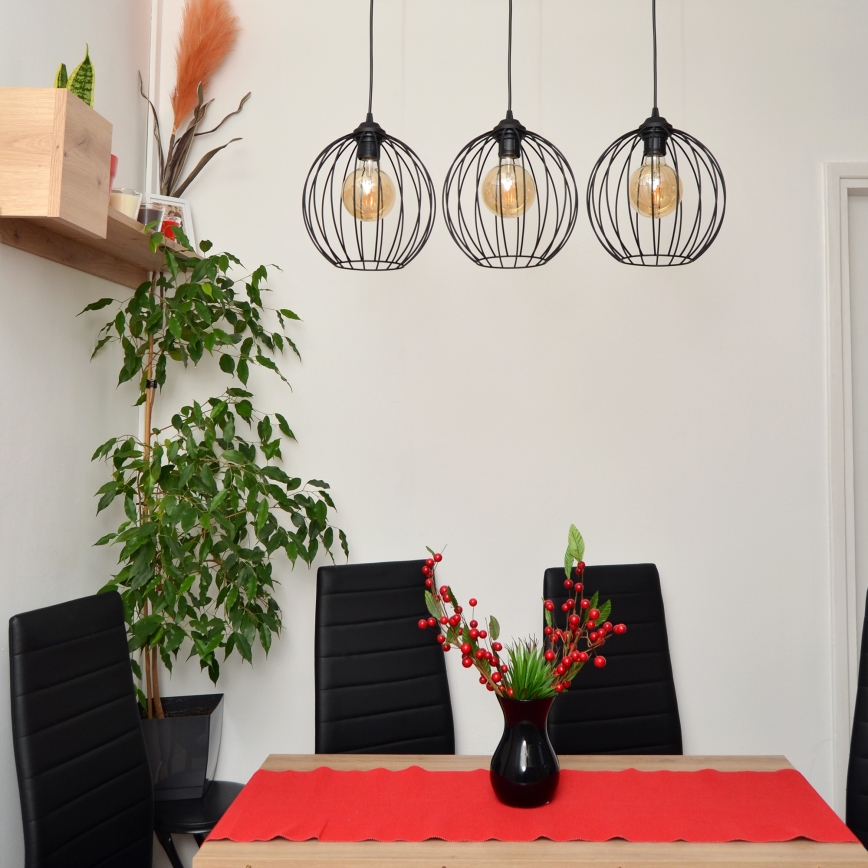 LED Hanglamp aan een koord MERCURE 3xE27/15W/230V