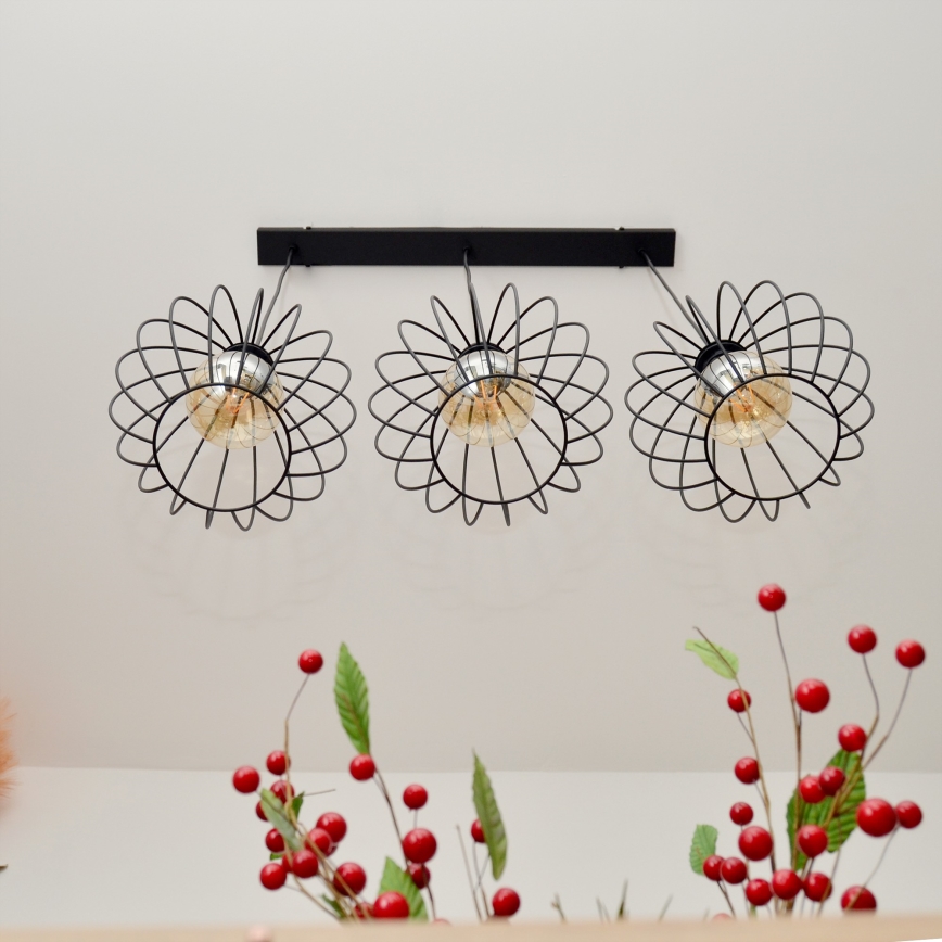 LED Hanglamp aan een koord MERCURE 3xE27/15W/230V