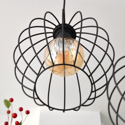 LED Hanglamp aan een koord MERCURE 3xE27/15W/230V ø 50 cm zwart
