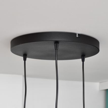 LED Hanglamp aan een koord MERCURE 3xE27/15W/230V ø 50 cm zwart