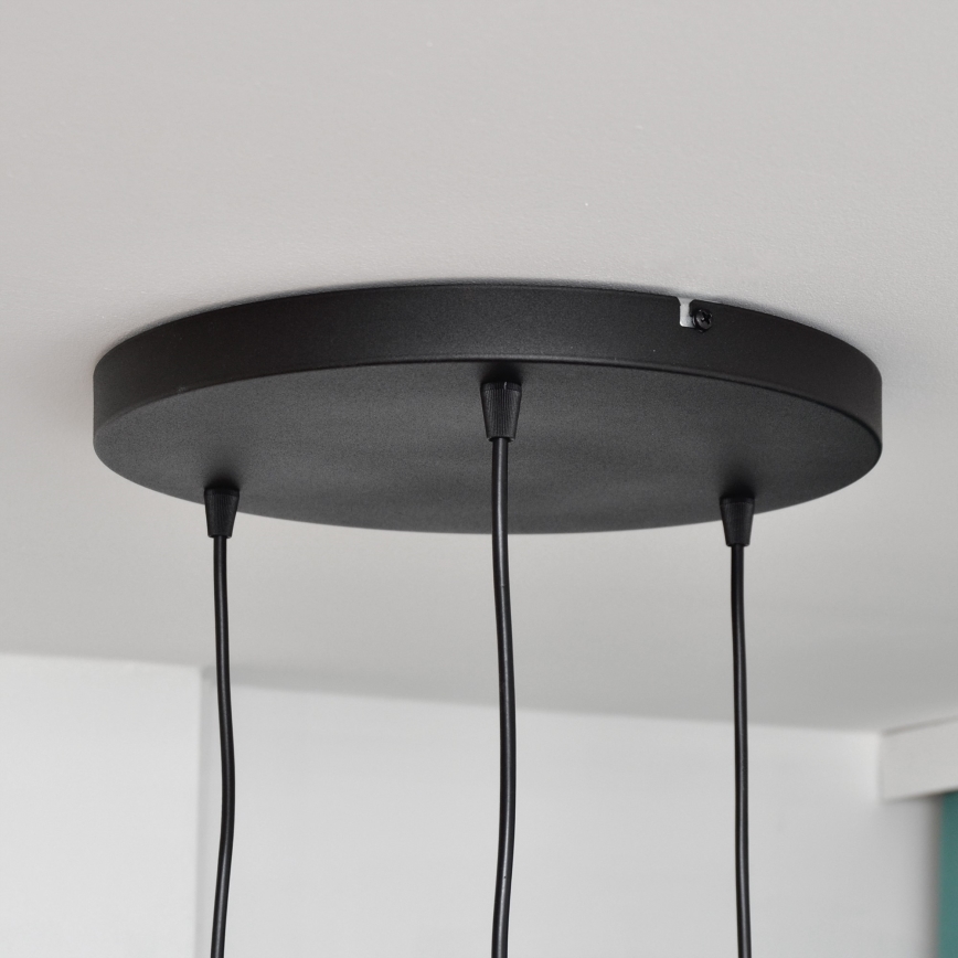LED Hanglamp aan een koord MERCURE 3xE27/15W/230V ø 50 cm zwart