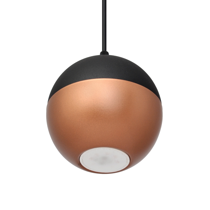 LED Hanglamp aan een koord MIDWAY 3xGU10/4,8W/230V zwart/koper