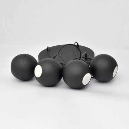 LED Hanglamp aan een koord MIDWAY 4xGU10/4,8W/230V zwart