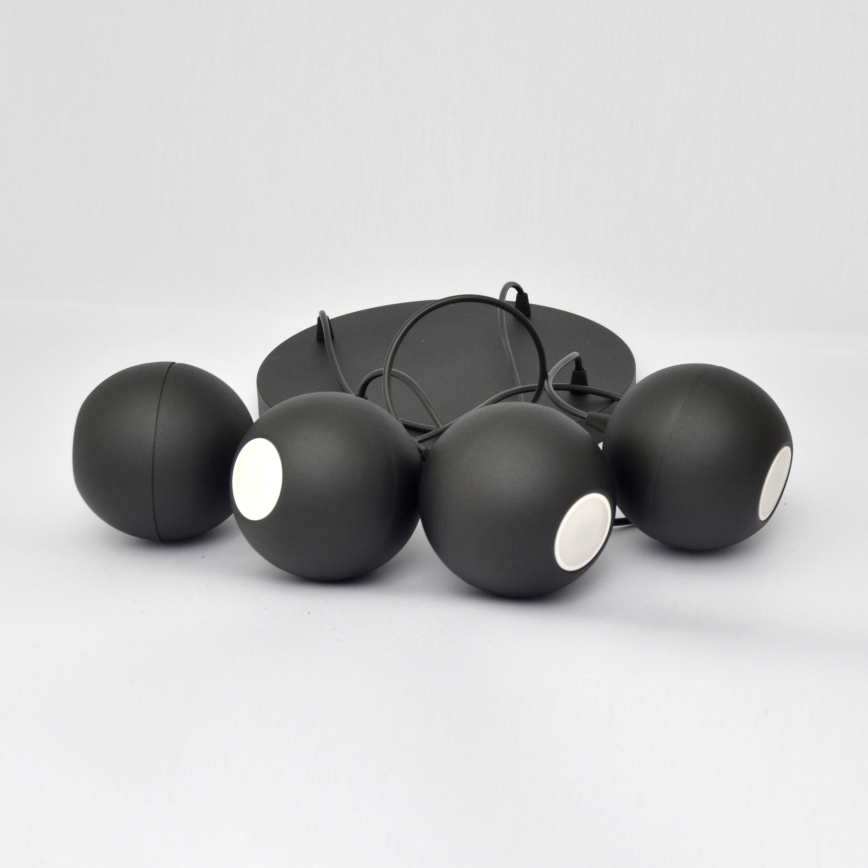 LED Hanglamp aan een koord MIDWAY 4xGU10/4,8W/230V zwart