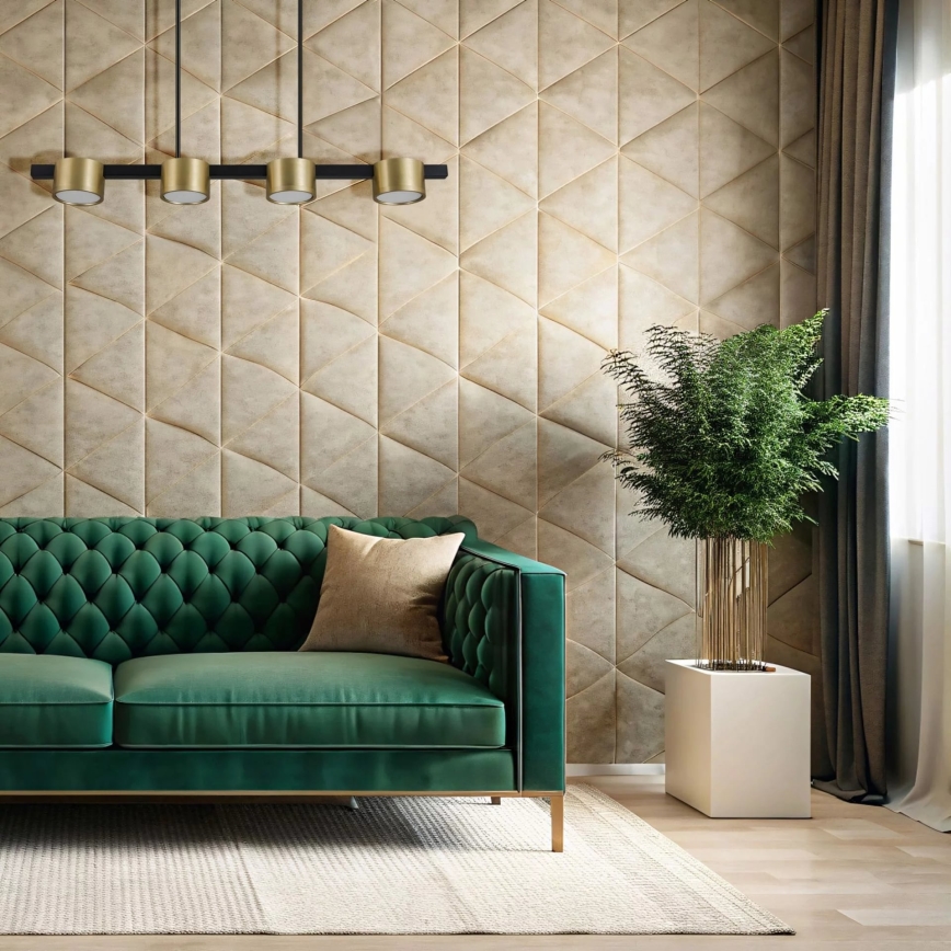 LED Hanglamp aan een koord MIRELLA 4xGX53/6W/230V goud/zwart