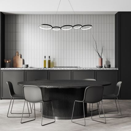 LED Hanglamp aan een koord OLYMPIA 5xLED/10W/230V zwart