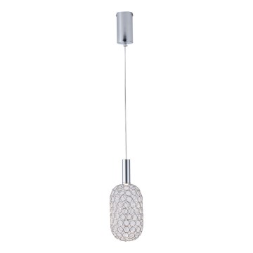 LED Hanglamp aan een koord PERFORATO LED/6,3W/230V 3000K glanzend chroom diameter 13 cm
