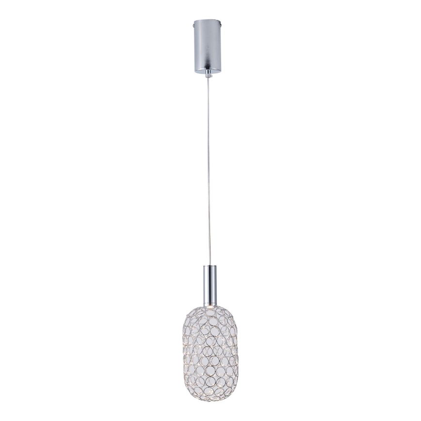 LED Hanglamp aan een koord PERFORATO LED/6,3W/230V 3000K glanzend chroom diameter 13 cm